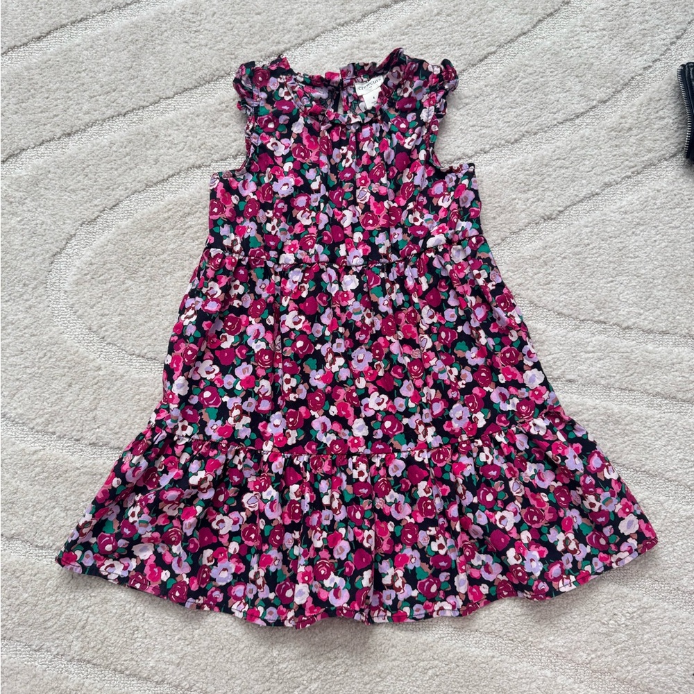 Crewcuts by J.Crew Girls Floral Print Dress‎ Size 4 Spring Easter